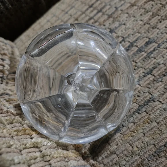 Tiffany & Co Crystal Pumpkin Paperweight  Signed 3.75" Clean Fall Halloween Deco - Picture 6 of 7